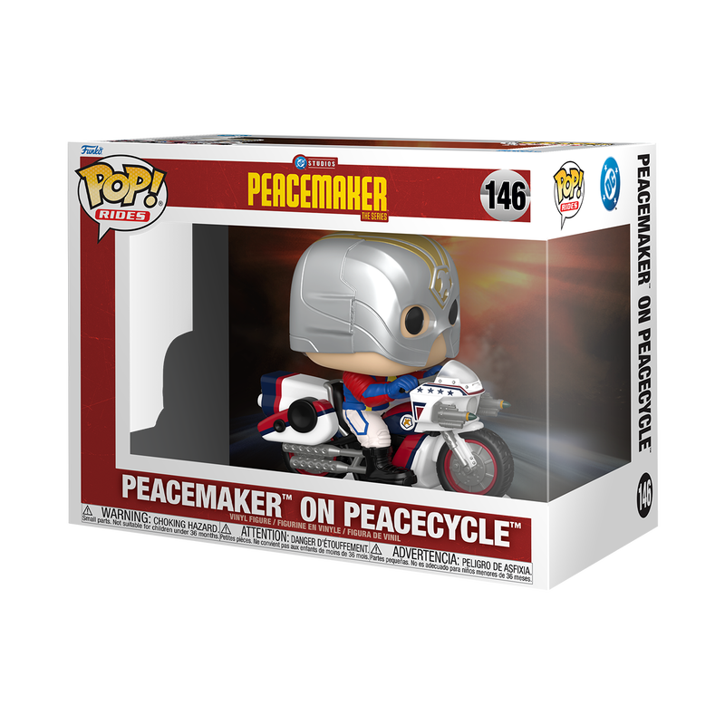 PEACEMAKER - POP FUNKO RIDE VINYL FIGURE 146 PEACEMAKER ON PEACECYCLE 15CM