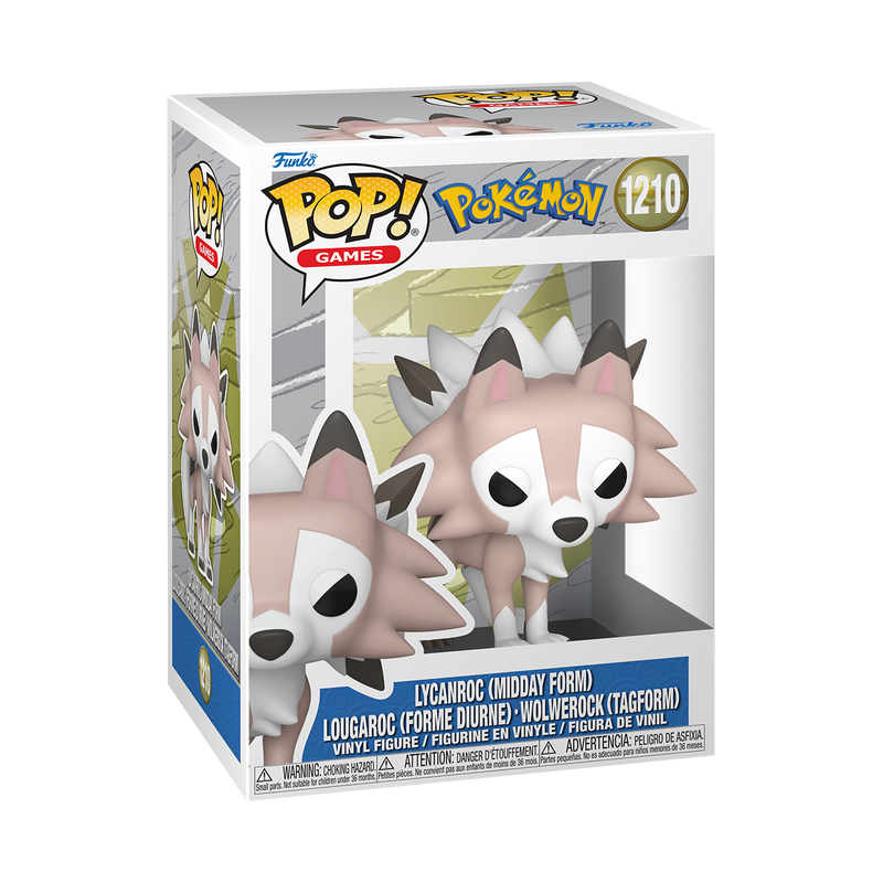 POKEMON S24 - POP FUNKO VINYL FIGURE 1210 LYCANROC (MIDDAY FORM) 9CM