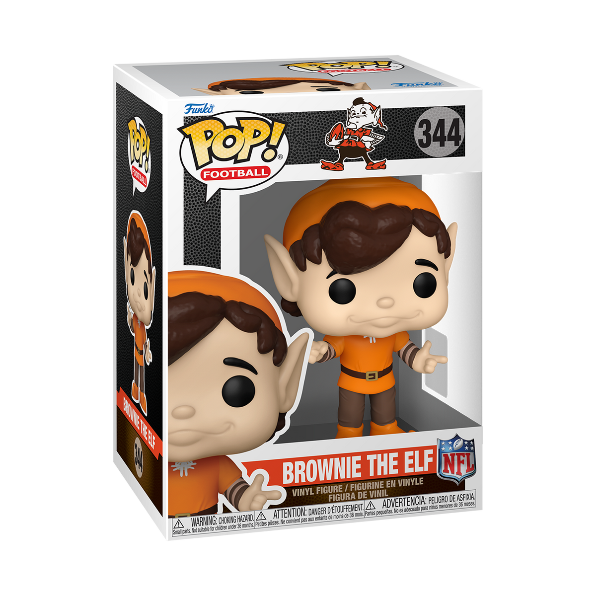 NFL MASCOTS (THROWBACK) - POP FUNKO VINYL FIGURE 344 BROWNIE THE ELF 9CM