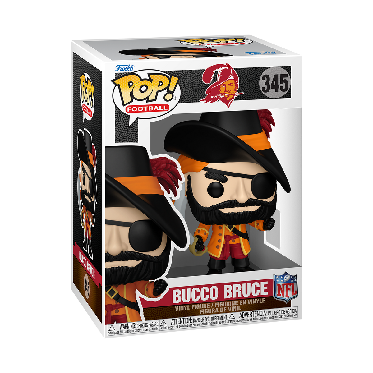 NFL MASCOTS (THROWBACK) - POP FUNKO VINYL FIGURE 345 BUCCO BRUCE 9CM
