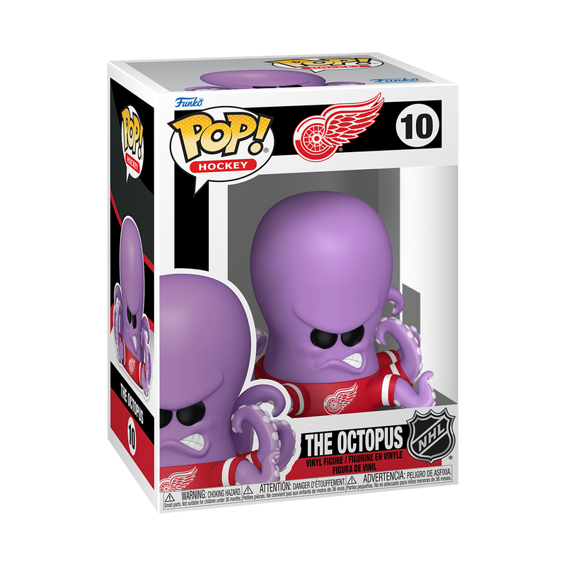 NHL MASCOTS S2 - POP FUNKO VINYL FIGURE 10 THE OCTOPUS (RED WINGS) 9CM