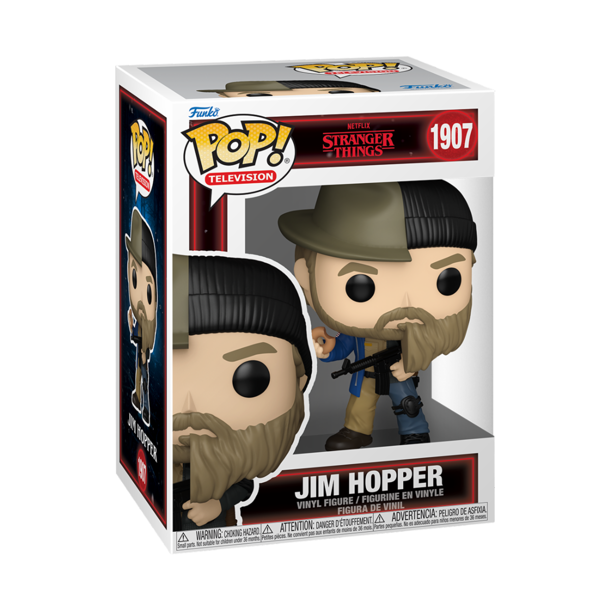 STRANGER THINGS S7 - POP FUNKO VINYL FIGURE 1907 JIM HOPPER (SPLIT) 9CM