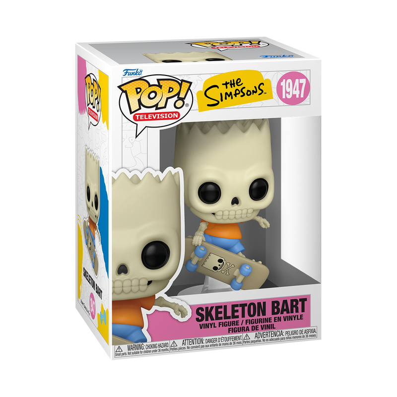 THE SIMPSONS S13 - POP FUNKO VINYL FIGURE 1947 SKELETON BART 9CM