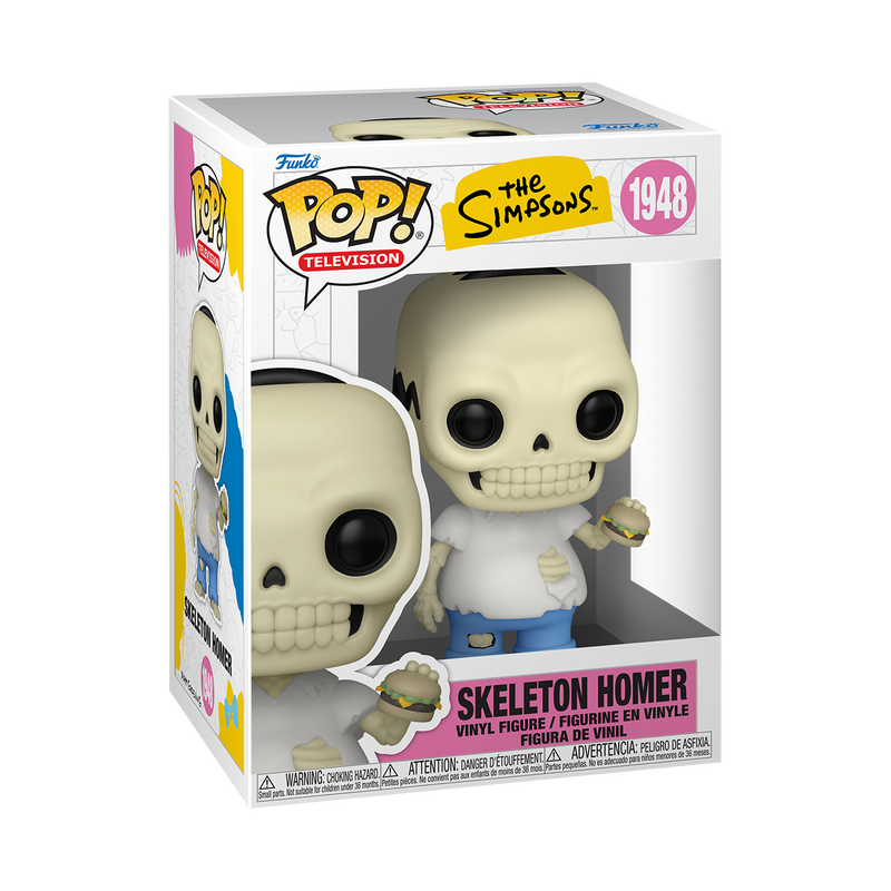 THE SIMPSONS S13 - POP FUNKO VINYL FIGURE 1948 SKELETON HOMER 9CM