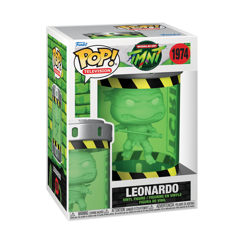 TEENAGE MUTANT NINJA TURTLES - POP FUNKO PREMIUM VINYL FIGURE 1974 LEONARDO (OOZE CANISTER) 9CM