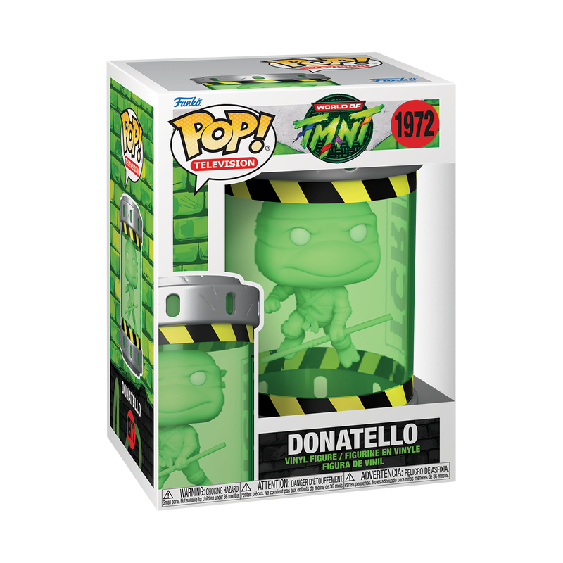 TEENAGE MUTANT NINJA TURTLES - POP FUNKO PREMIUM VINYL FIGURE 1972 DONATELLO (OOZE CANISTER) 9CM