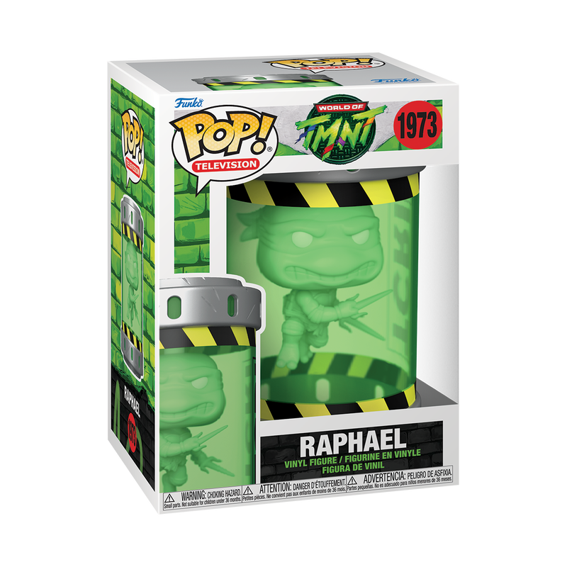 TEENAGE MUTANT NINJA TURTLES - POP FUNKO PREMIUM VINYL FIGURE 1973 RAPHAEL (OOZE CANISTER) 9CM