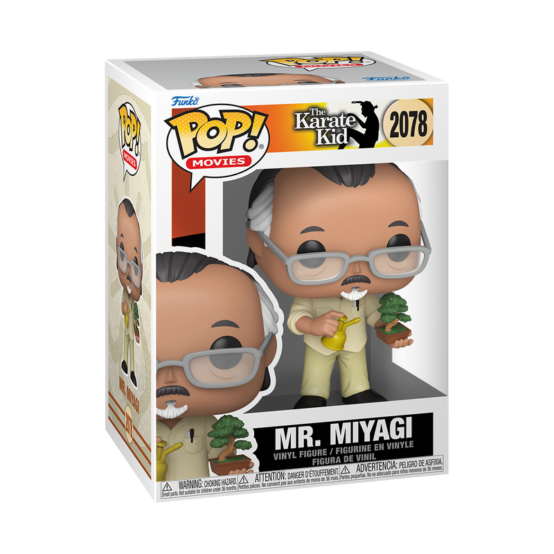 THE KARATE KID S2 - POP FUNKO VINYL FIGURE 2078 MR. MIYAGI (WITH BONSAI TREE) 9CM