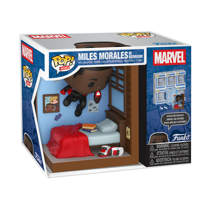 MARVEL: SPIDER-MAN - POP FUNKO NOOK VINYL FIGURE - MILES MORALES IN BEDROOM 9CM
