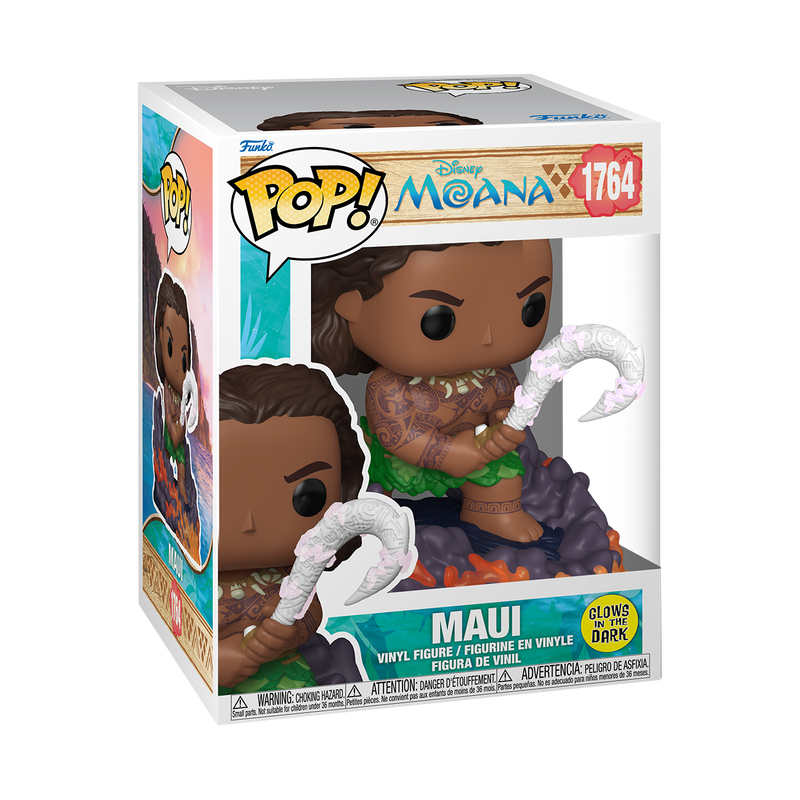 DISNEY: MOANA (OCEANIA) S3 - POP FUNKO PREMIUM VINYL FIGURE 1764 MAUI (GW) 9CM