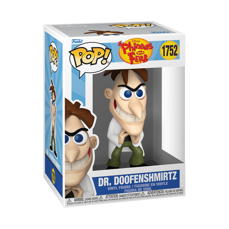 PHINEAS AND FERB S2 - POP FUNKO VINYL FIGURE 1752 DR. DOOFENSHMIRTZ 9CM