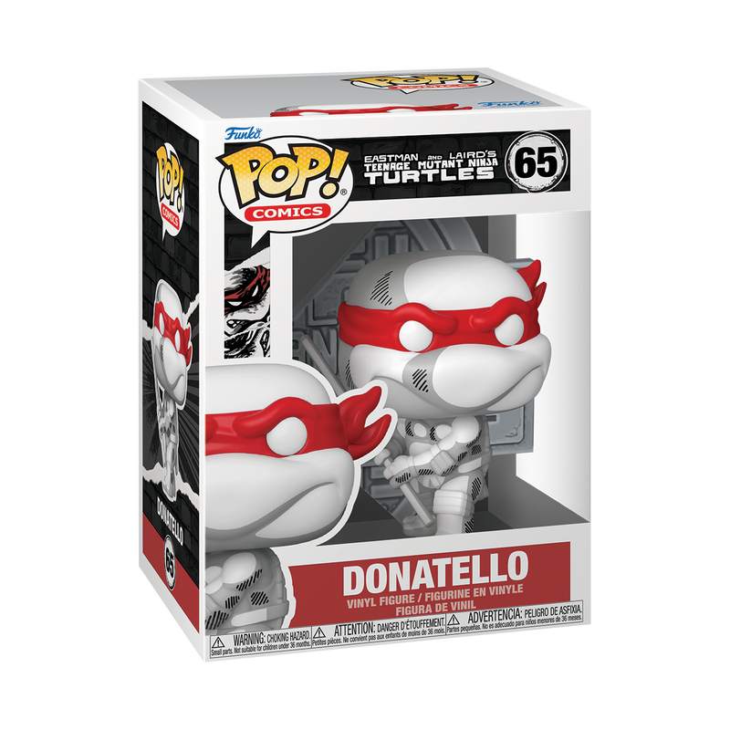 TEENAGE MUTANT NINJA TURTLES S6 - POP FUNKO VINYL FIGURE 65 DONATELLO (BATTLE DAMAGED) (COMIC DECO) 9CM