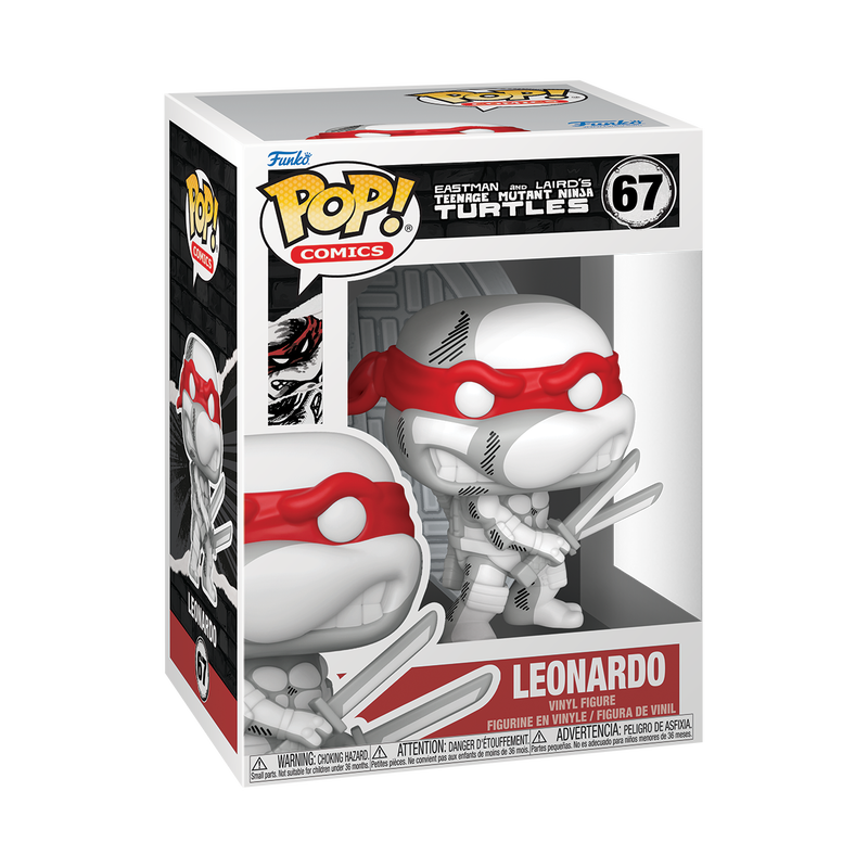 TEENAGE MUTANT NINJA TURTLES S6 - POP FUNKO VINYL FIGURE 67 LEONARDO (BATTLE DAMAGED) (COMIC DECO) 9CM
