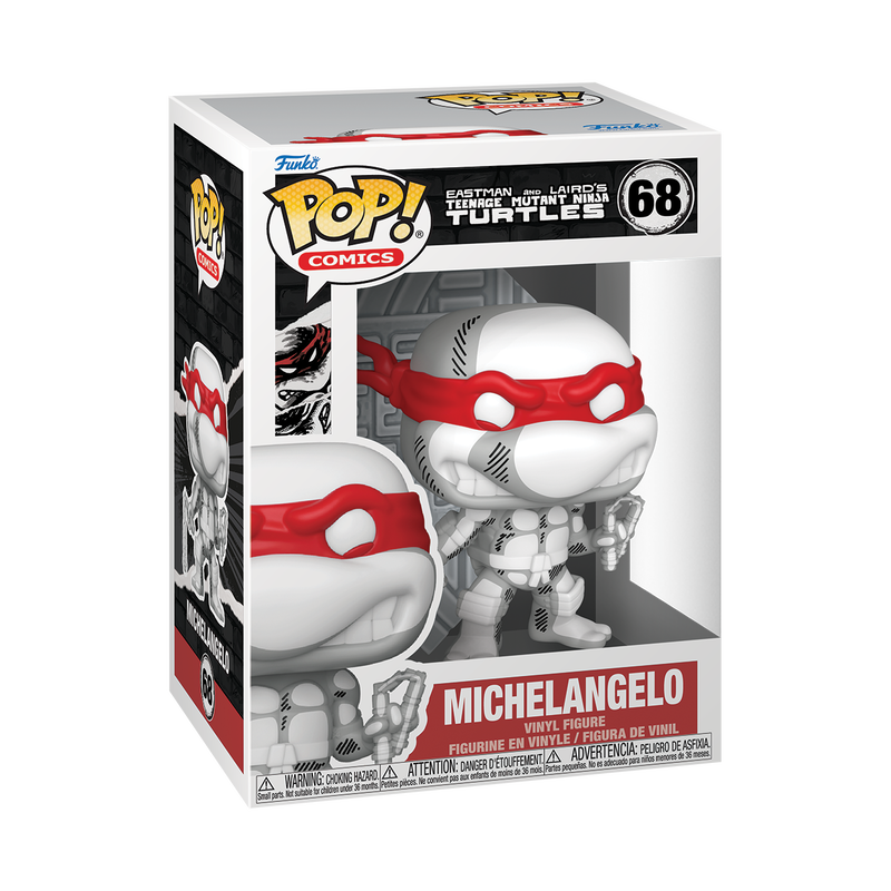 TEENAGE MUTANT NINJA TURTLES S6 - POP FUNKO VINYL FIGURE 68 MICHELANGELO (BATTLE DAMAGED) (COMIC DECO) 9CM