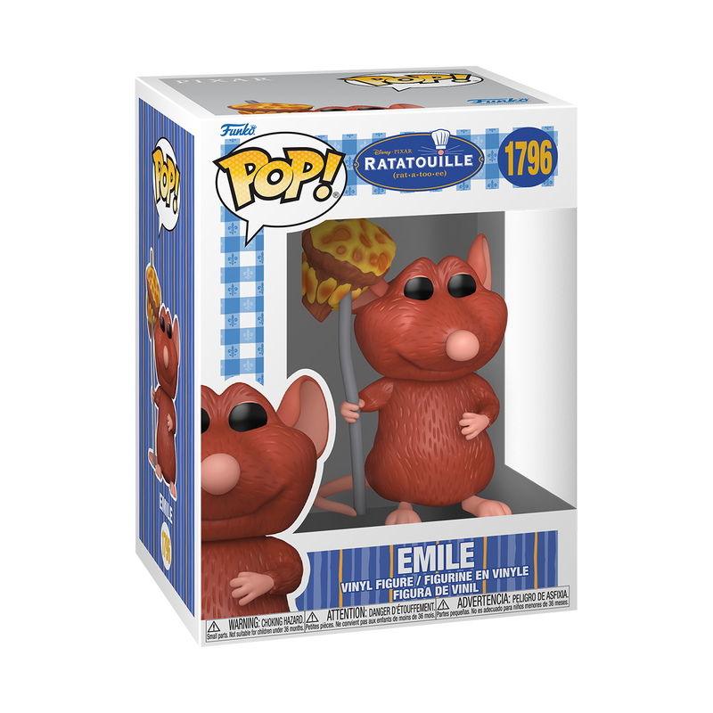PIXAR: RATATOUILLE - POP FUNKO VINYL FIGURE 1796 EMILE (WITH MUSHROOM) 9CM