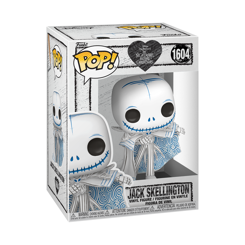 THE NIGHTMARE BEFORE CHRISTMAS - POP FUNKO VINYL FIGURE 1604 JACK SKELLINGTON (SKETCHED DECO) 9CM