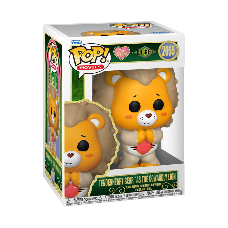 WICKED X CARE BEARS - POP FUNKO VINYL FIGURE 2055 TENDERHEART BEAR AS THE COWARDLY LION 9CM