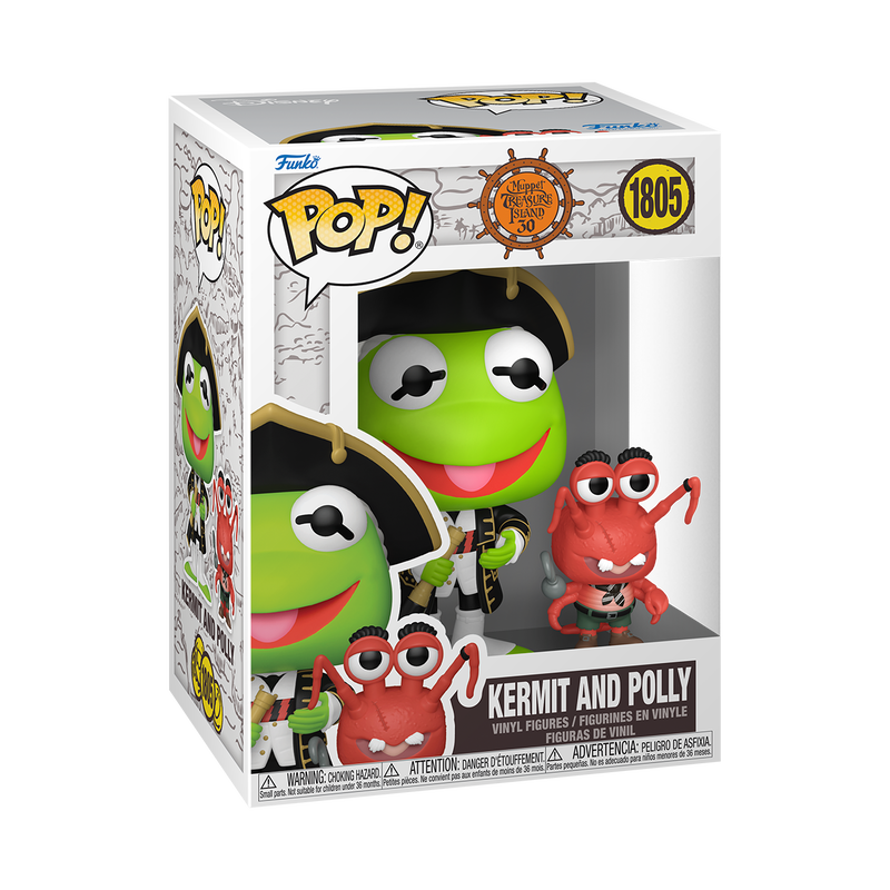 MUPPETS TREASURE ISLAND - POP FUNKO RIDE DELUXE VINYL FIGURE 1805 KERMIT AND POLLY 15CM