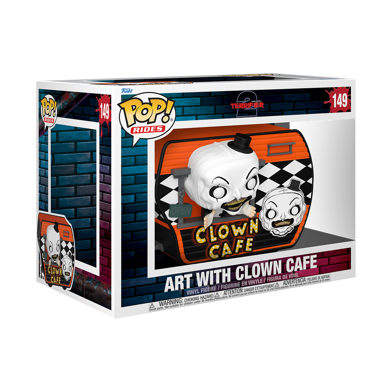 TERRIFIER S3 - POP FUNKO RIDE DELUXE VINYL FIGURE 149 ART WITH CLOWN CAFE