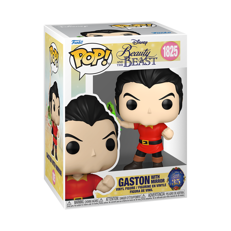 BEAUTY & THE BEAST S5 - POP FUNKO VINYL FIGURE 1825 GASTON WITH MIRROR 9CM