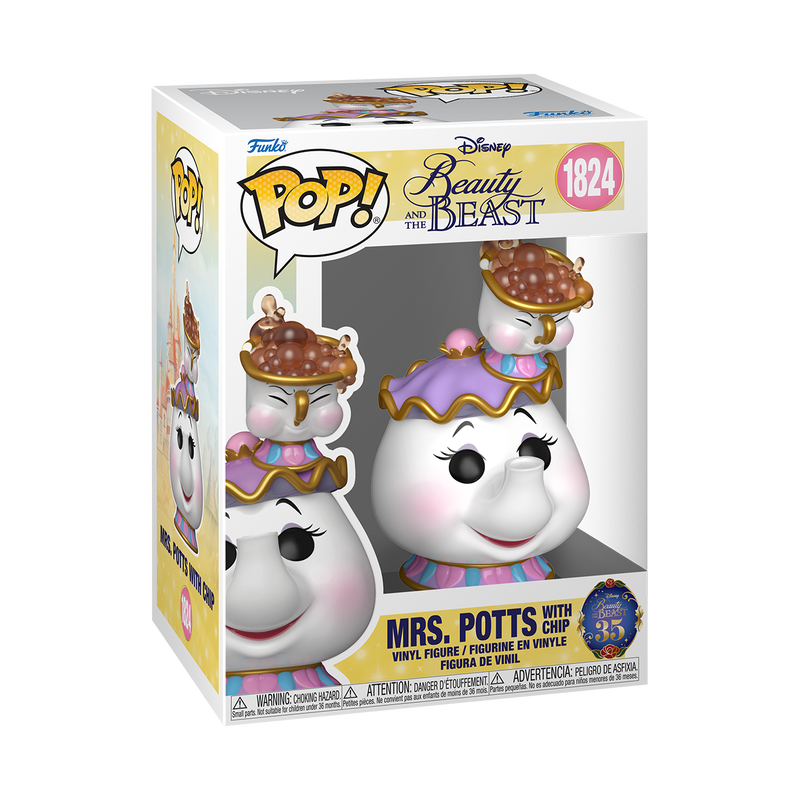 BEAUTY & THE BEAST S5 - POP FUNKO VINYL FIGURE 1824 MRS. POTTS WITH CHIP 9CM