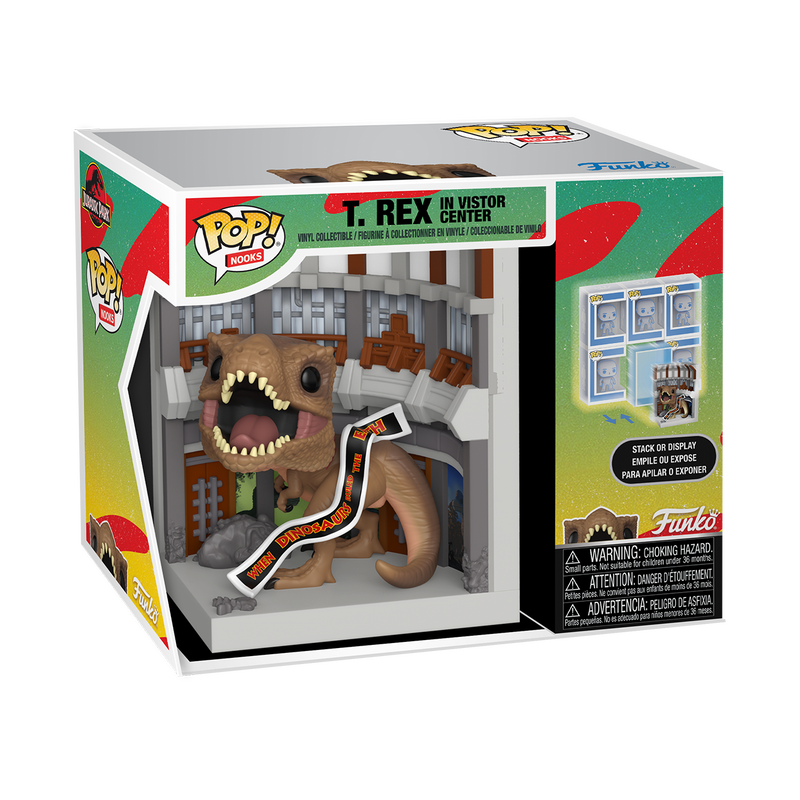 JURASSIC PARK S4 - POP FUNKO NOOK VINYL FIGURE - T. REX IN VISITOR CENTER 9CM