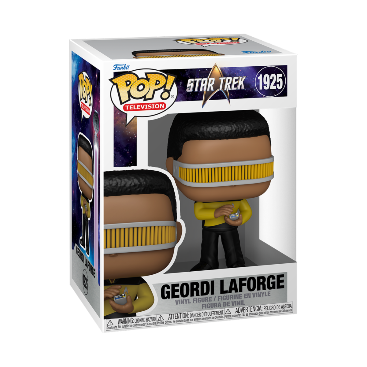 STAR TREK NEXT GENERATION S2 - POP FUNKO VINYL FIGURE 1925 GEORDI LAFORGE 9CM