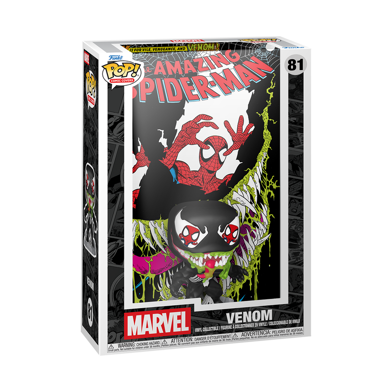 MARVEL - POP FUNKO COMIC COVER VINYL FIGURE 81 VENOM (AMAZING SPIDER-MAN 346) 9CM