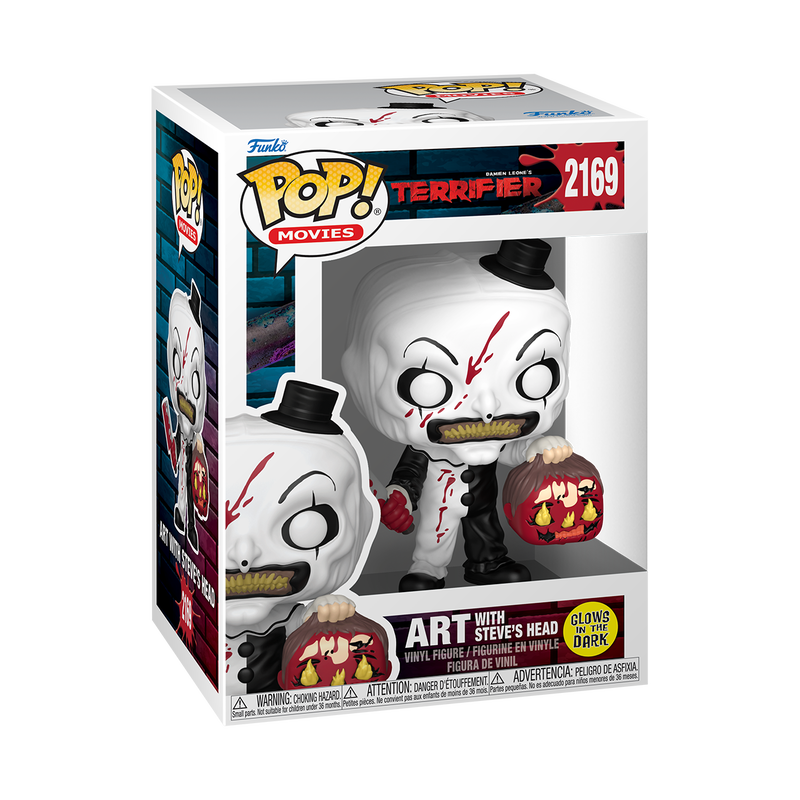 TERRIFIER S4 - POP FUNKO VINYL FIGURE 2169 ART WITH STEVE'S HEAD (GW) 9CM
