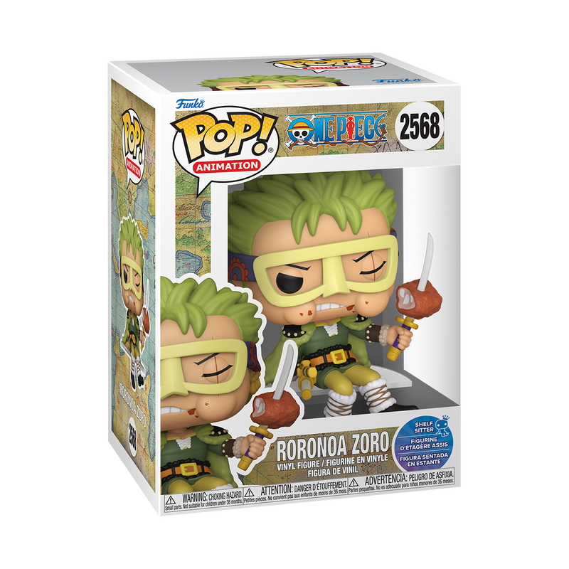 ONE PIECE S16 - POP FUNKO VINYL FIGURE 2568 RORONOA ZORO (SHELF SITTER) 9CM