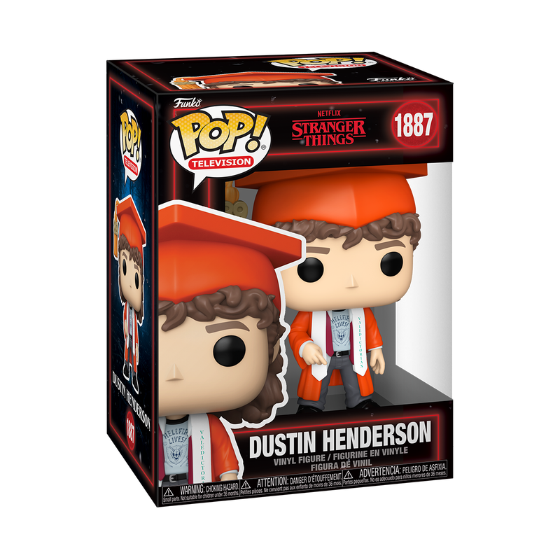 STRANGER THINGS S5 S4 - POP FUNKO VINYL FIGURE 1887 DUSTIN HENDERSON 9CM