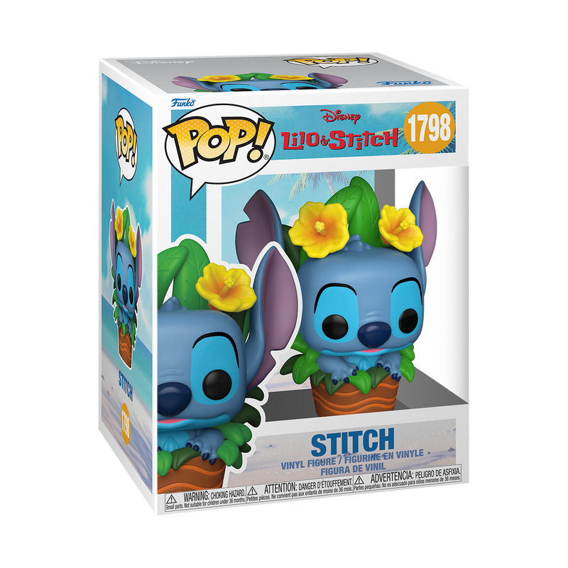 DISNEY: LILO & STITCH S5 - POP FUNKO PREMIUM VINYL FIGURE 1798 STITCH (IN POTTED PLANT) 9CM