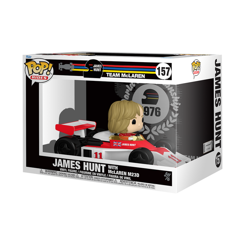 RACING: MCLAREN - POP FUNKO RIDE SUPER DELUXE VINYL FIGURE 157 JAMES HUNT WITH MCLAREN M23D