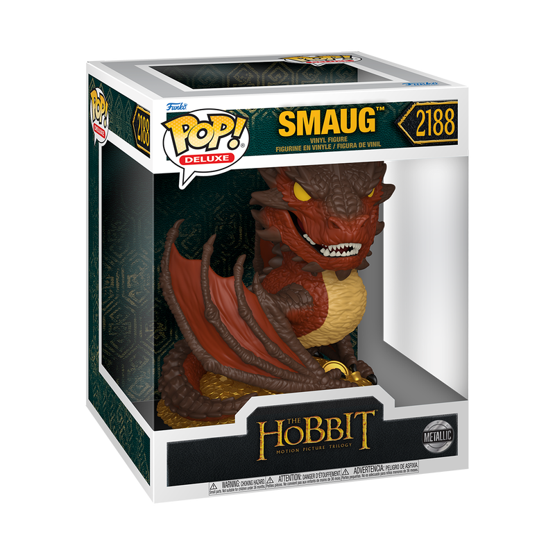THE HOBBIT S2 - POP FUNKO DELUXE VINYL FIGURE 2188 SMAUG (METALLIC) 15CM