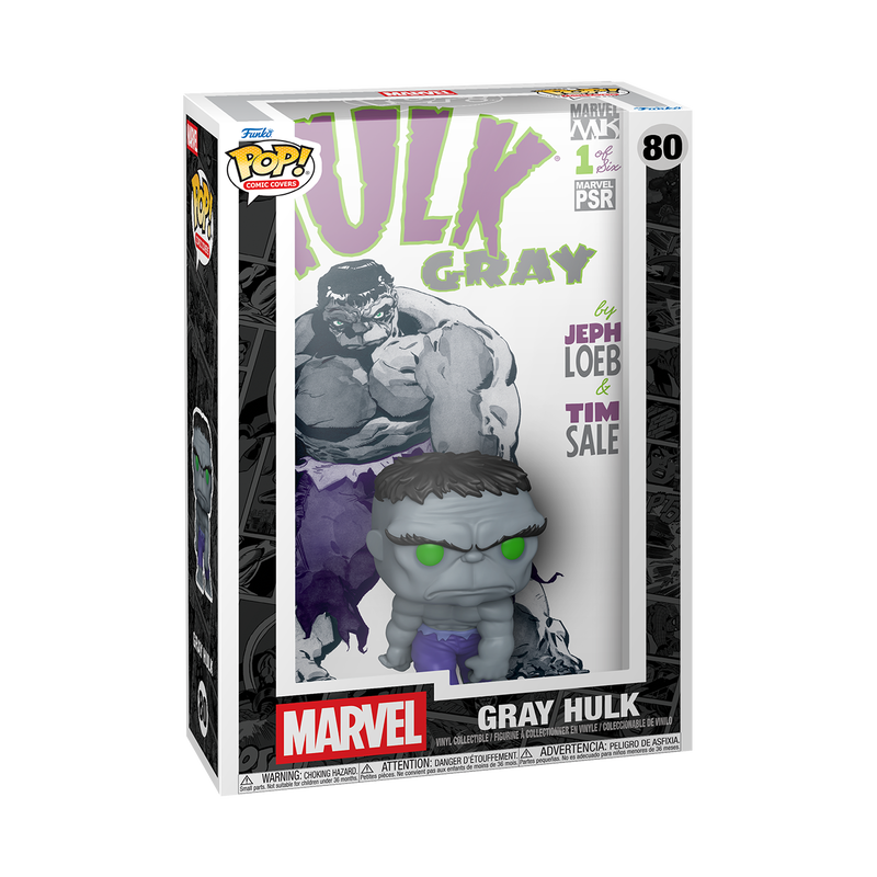 2026 COMIC COVERS: MARVEL COMICS - POP FUNKO COMIC COVER VINYL FIGURE - GRAY HULK