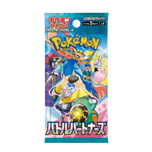 Battle Partners koreanisches Booster Pack, Vorderseite mit Zacian und dem Pokémon Scarlet & Violet Logo