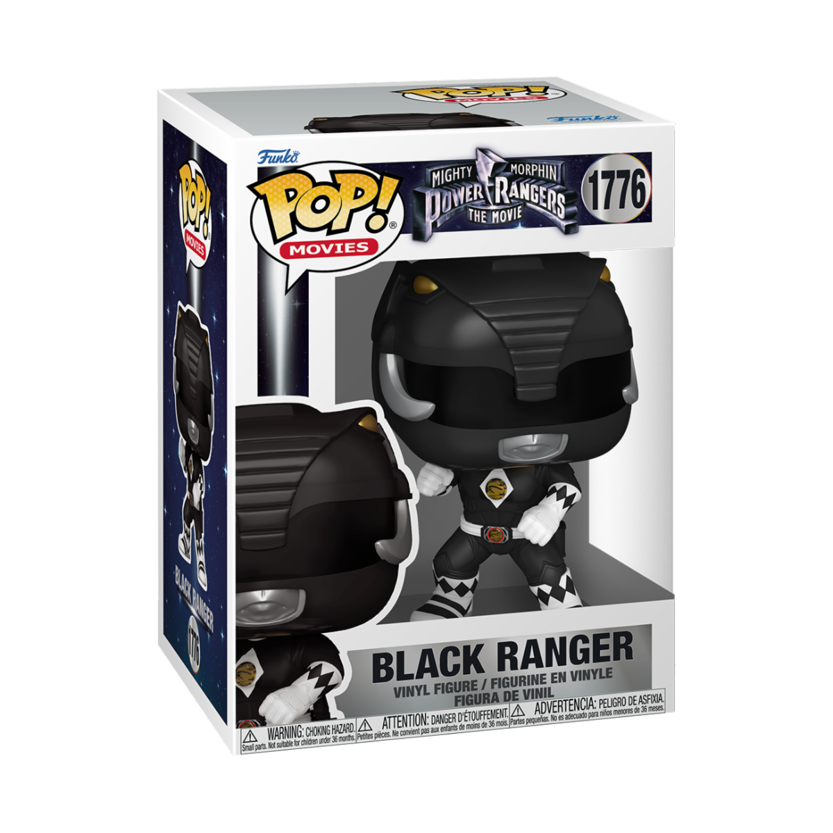 MIGHTY MORPHIN POWER RANGER: THE MOVIE - POP FUNKO VINYL FIGURE 1776 BLACK RANGER 9CM