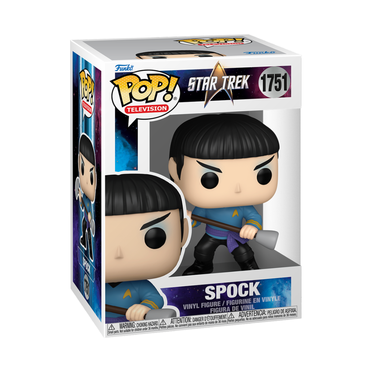 STAR TREK - POP FUNKO VINYL FIGURE 1751 SPOCK WITH WEAPON 9CM