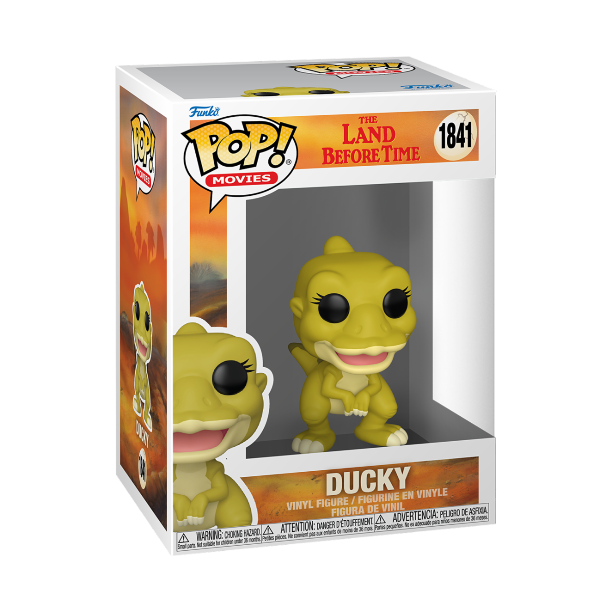 THE LAND BEFORE TIME - POP FUNKO SUPER VINYL FIGURE 1841 DUCKY 15CM