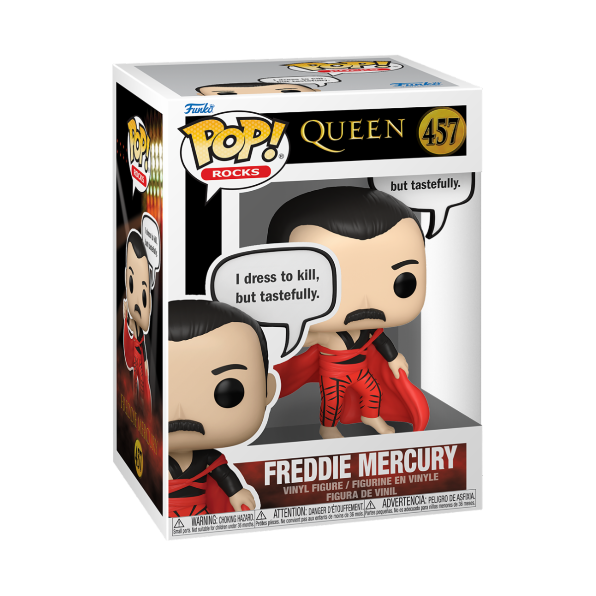 MUSIC: QUEEN - POP FUNKO VINYL FIGURE 457 FREDDIE MERCURY 9CM